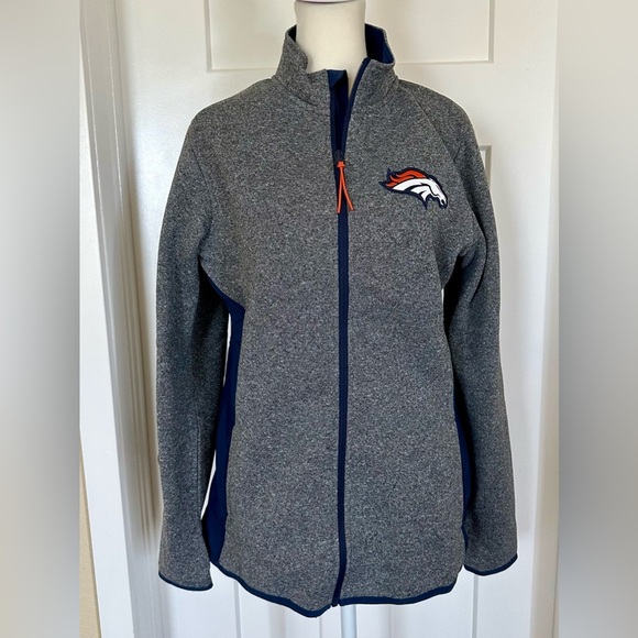 NWT NFL Team Apparel Denver Broncos Fleece Full Zip - size M - Picture 1 of 8